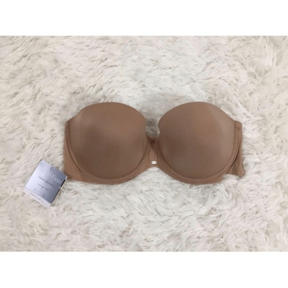 Calvin Klein Naked Glamour Convertible Strapless Push Up Bra Nude 36D F3493 - Picture 5 of 9